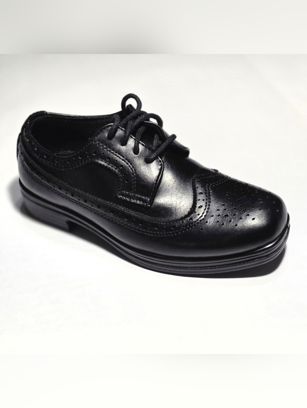 Boy's 12W Deer Stags Black Dress Shoes In EXCELLENT CONDITION